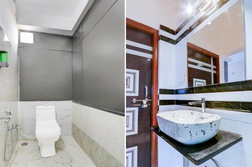 Ένα μπάνιο στο HOTEL O RUNWAY Service Apartment