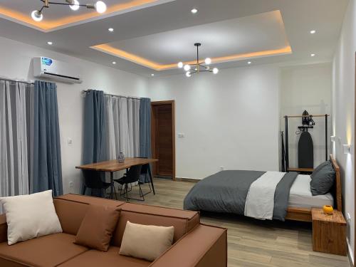Ruang duduk di F-Square Apartments