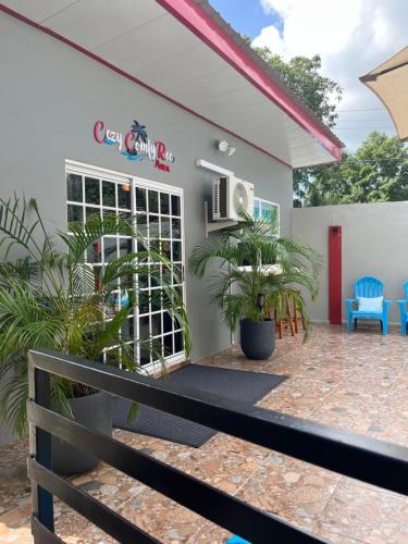 a patio with plants in front of a building at Cozy Comfy Budget Friendly in San Fernando