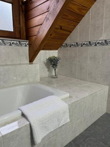 Ένα μπάνιο στο QUIME CHE. Casa con jardín, parrilla y cochera.