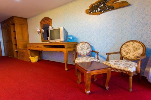 TV a/nebo společenská místnost v ubytování NTK Residence Hotel