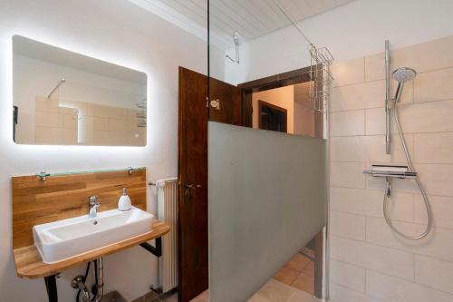 Koupelna v ubytování Ferienwohnung Kühlmeyer