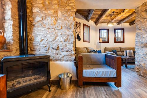 Χώρος καθιστικού στο Masía Parreta Estancia El Refugio