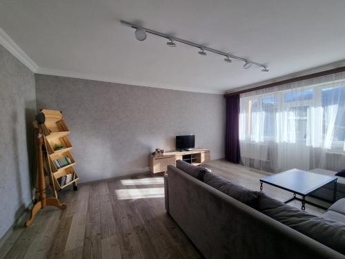 Μια τηλεόραση ή/και κέντρο ψυχαγωγίας στο Fazenda apart hotel , individual apartments with private courtyard