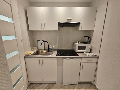 Η κουζίνα ή μικρή κουζίνα στο Apartamenty Hayduk