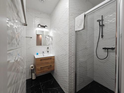 Ένα μπάνιο στο Apartamenty Hayduk