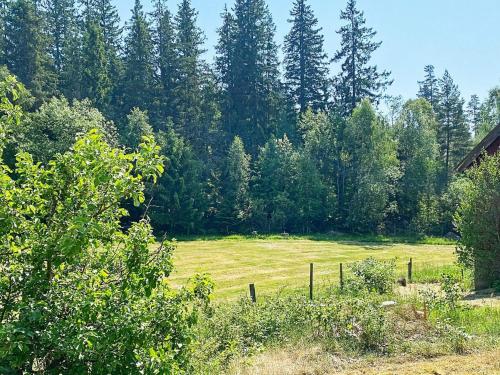 a green field with trees in the background at 5 person holiday home in HÄRADSBÄCK-By Traum in Ryd