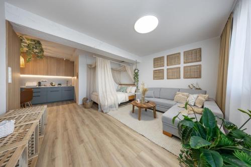 Η κουζίνα ή μικρή κουζίνα στο Castle View Luxury Apt in Bratislava Old Town