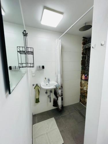 Un baño de Tiny house with charm