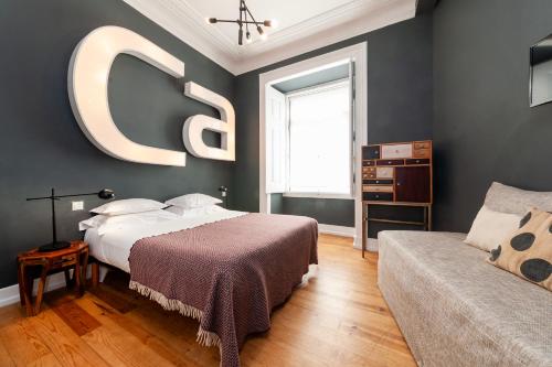 Katil atau katil-katil dalam bilik di Lisbon Cheese & Wine Suites