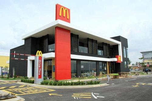 a mcdonalds building with a sign in front of it at PD D'Wharf High Floor Studio With Private Entrance And Seaview Balcony in Port Dickson