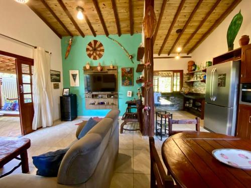 Dapur atau dapur kecil di Casa Encantada em Arraial d'Ajuda