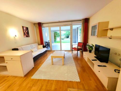 Μια τηλεόραση ή/και κέντρο ψυχαγωγίας στο N2 Spacious cozy flat near Divonne center