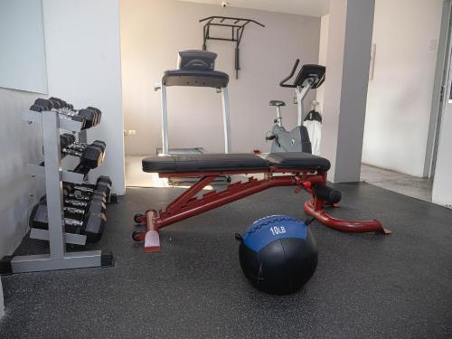 Fitness centrum a/nebo fitness zařízení v ubytování Boutique Hotel La Cordillera