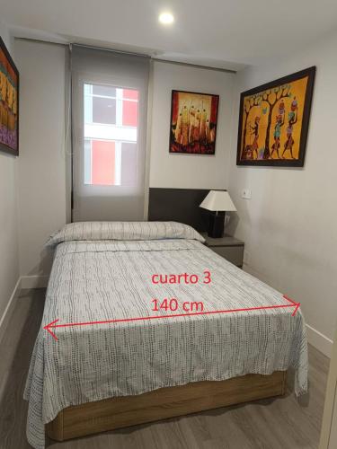 a bedroom with a large bed in a room at Duplex acogedor y cómodo in San Sebastián de los Reyes