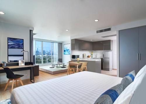 Η κουζίνα ή μικρή κουζίνα στο Shama Lakeview Asoke Bangkok