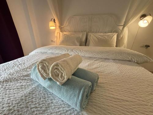 Ein Bett oder Betten in einem Zimmer der Unterkunft Delicate child friendly ground floor apartment