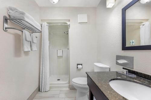 Ένα μπάνιο στο Comfort Inn Bourbonnais near I-57