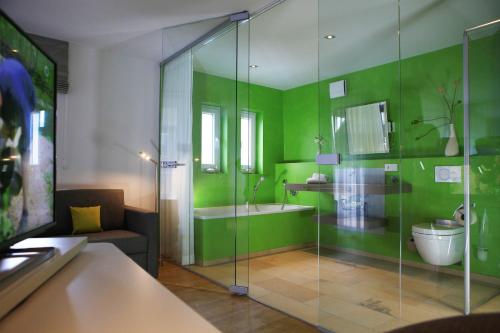 Koupelna v ubytování Hotel Adler