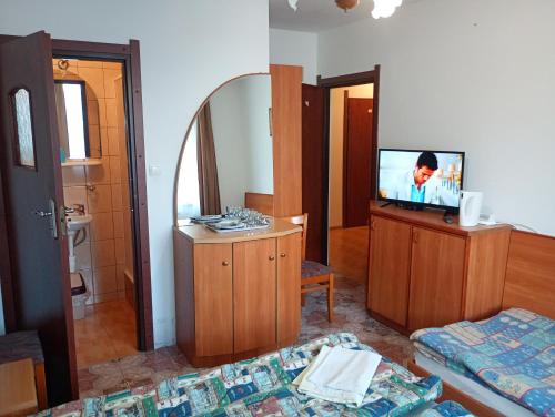 TV a/nebo společenská místnost v ubytování Willa Arka we Władysławowie-Chłapowie