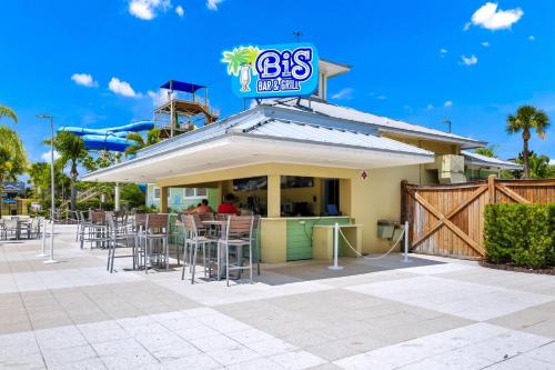a restaurant with chairs and a sign that reads diner at Charming Home With Private Pool Near Disney With Water Park & Resort Access At Encore Resort - 7489Mr in Kissimmee