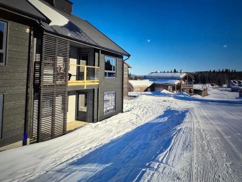 フネスダーレンにあるSki-In-Out, Funäs Fjällby 1の雪道