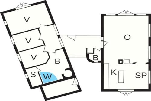 a drawing of a floor plan of a house at Luxury Seaside Retreat - By Traum Ferienwohnungen in Søndervig