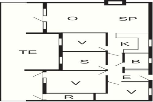 a block diagram of a house at 7 person holiday home in Toftlund-By Traum in Vestergård