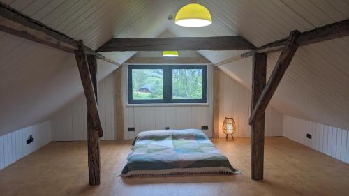 Ένα ή περισσότερα κρεβάτια σε δωμάτιο στο Lavochne Villas