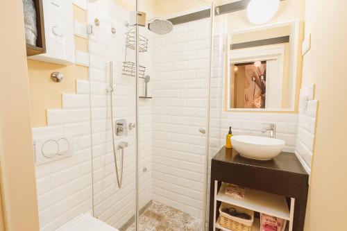 Bilik mandi di Art residence - Apartment Riverside Zemun