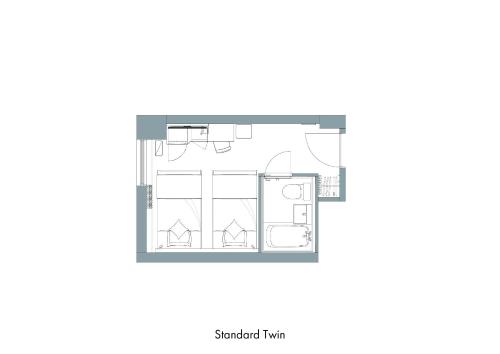 a floor plan of a studio apartment at HOTEL MYSTAYS Kanazawa Katamachi in Kanazawa