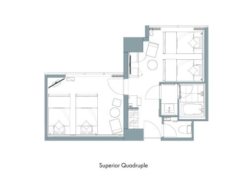 a floor plan of aominiumsection at HOTEL MYSTAYS Kanazawa Katamachi in Kanazawa