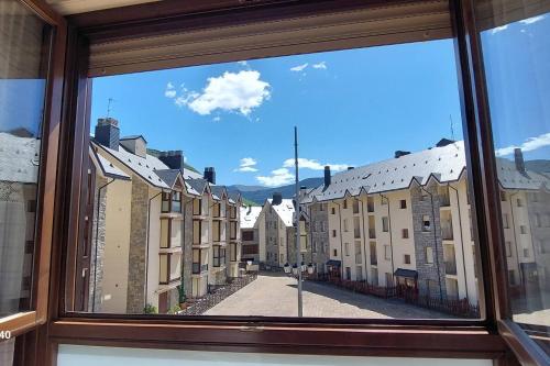 a view from a window of a building at Apartamento Alma centro Biescas l WIFI l Parking in Biescas
