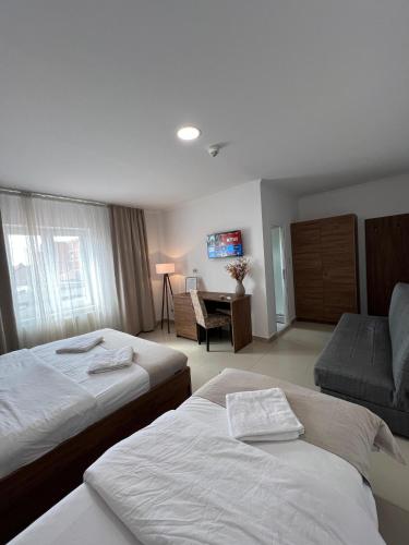 Katil atau katil-katil dalam bilik di Hostel Top Central Bucharest