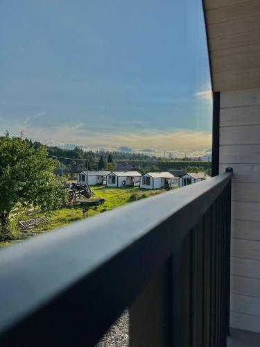 a view from the balcony of a house at Hotels mim in Vorokhta
