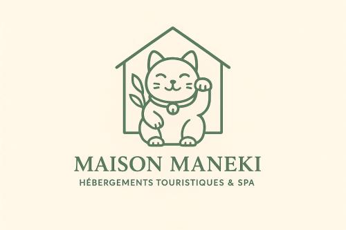 a cat in a house logo at Gîte avec jacuzzi pour 14 personnes, lacs, vignobles proche Kaysersberg in Lapoutroie