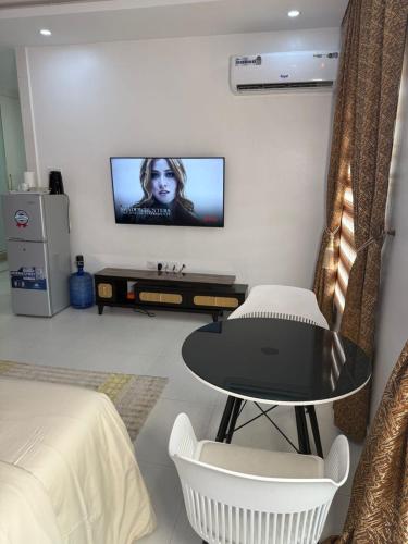 TV a/nebo společenská místnost v ubytování Precious Pavilion Apartment
