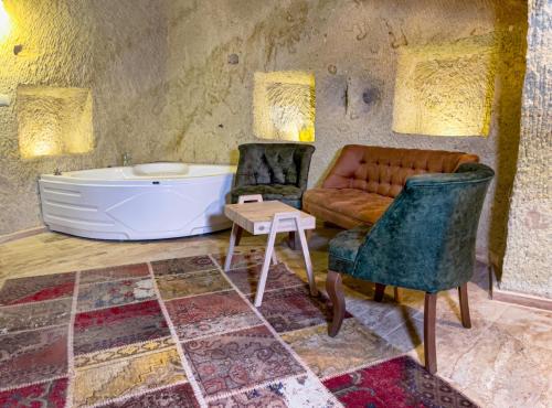 Posezení v ubytování Heritage Cave Suites