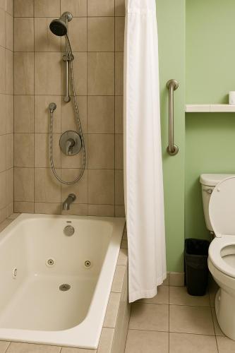a bathroom with a tub and a toilet and a shower at P V near Colomitos Beach Boutique Hotel in Puerto Vallarta