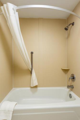 a bath tub in a bathroom with a shower at Quality Inn & Suites McDonough South I-75 in McDonough