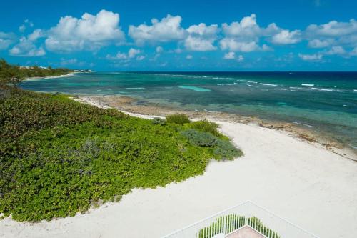 an aerial view of a beach with the ocean at Parrot-ise 4 Bedroom Villa in Brinkleys