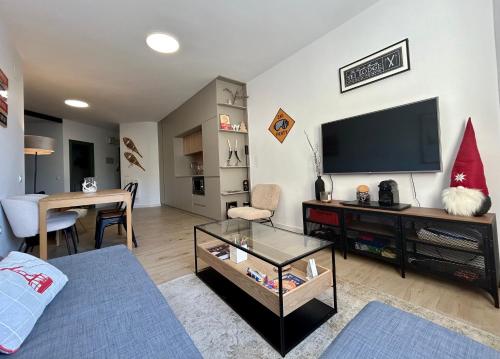 Et tv og/eller underholdning på Lodge Mountain Dornajo