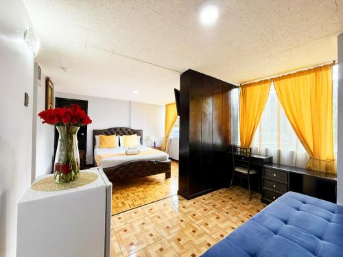 Hotel Santamaria en Quito by Lauzaにあるベッド