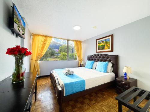 Hotel Santamaria en Quito by Lauzaにあるベッド