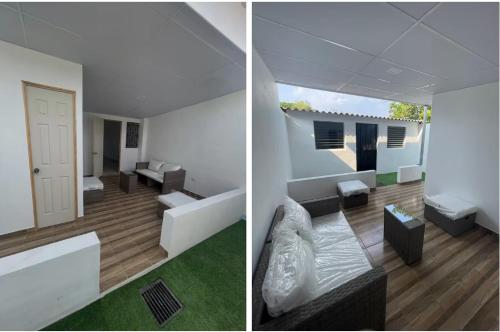 En eller flere senge i et værelse på Casa El Trébol