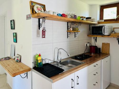Cuisine ou kitchenette dans l'établissement Apartments Celopek