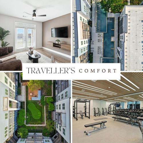 a collage of photos of a building at 101 Stylish Condo, Resort Amenities, Near Stockyards in Fort Worth