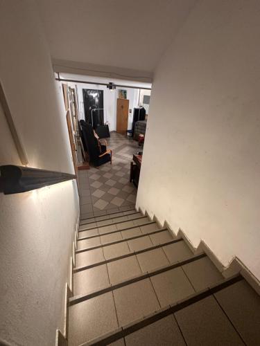 a view of a stairway in a room at Villatopol in Rząska