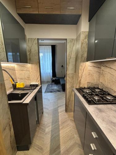 Η κουζίνα ή μικρή κουζίνα στο Apartament Warszawa Andersa