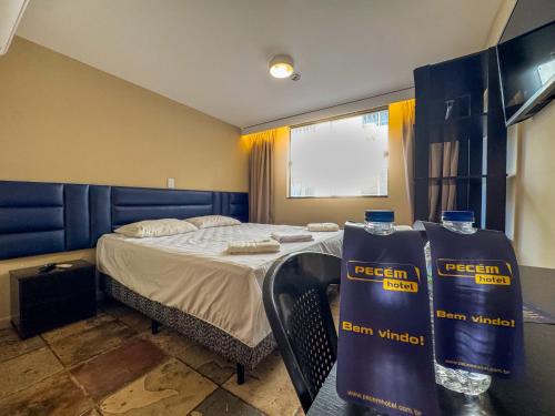 Katil atau katil-katil dalam bilik di Pecém Hotel